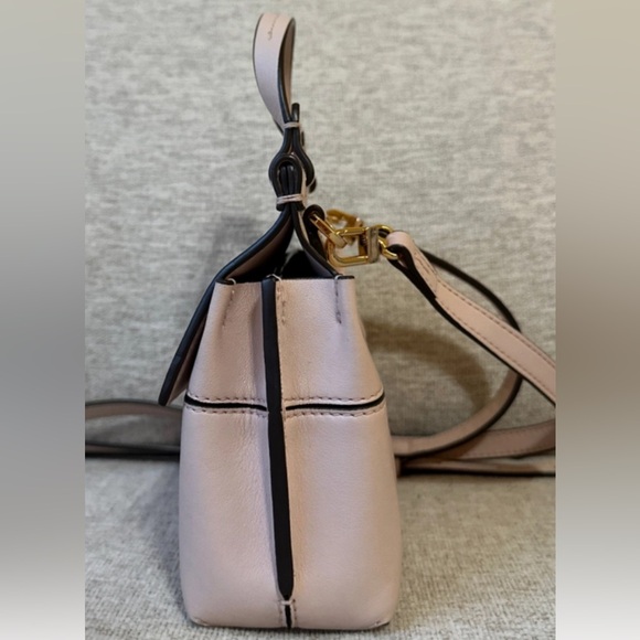 TORY BURCH T-Block Pink Leather Handbag - Picture 8 of 12